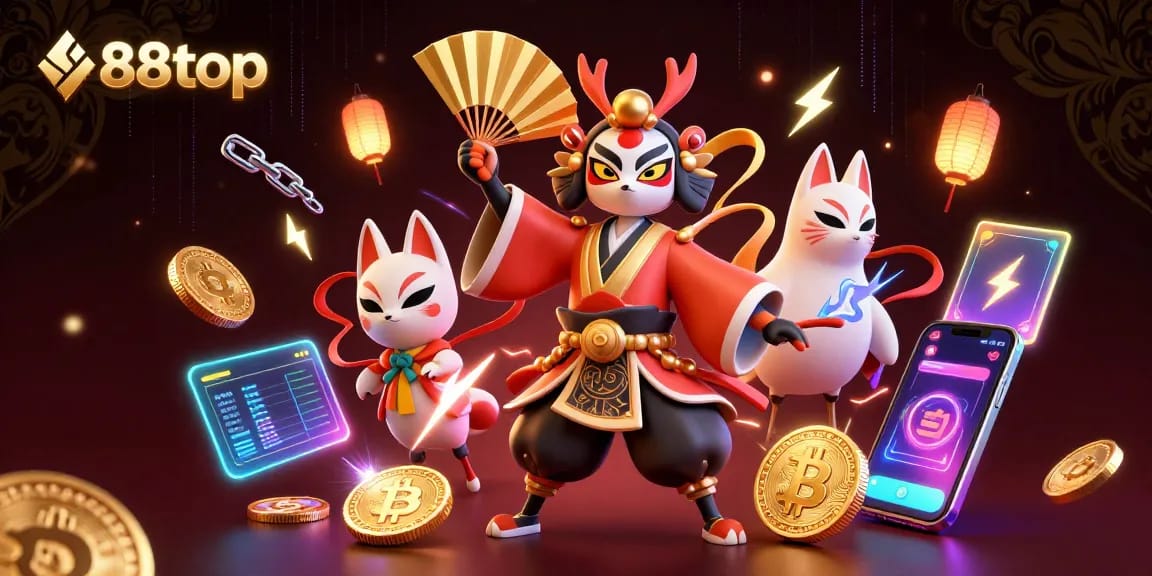 Engage in thrilling gameplay at 888top with 3D illustrated characters showcasing dynamic casino action.