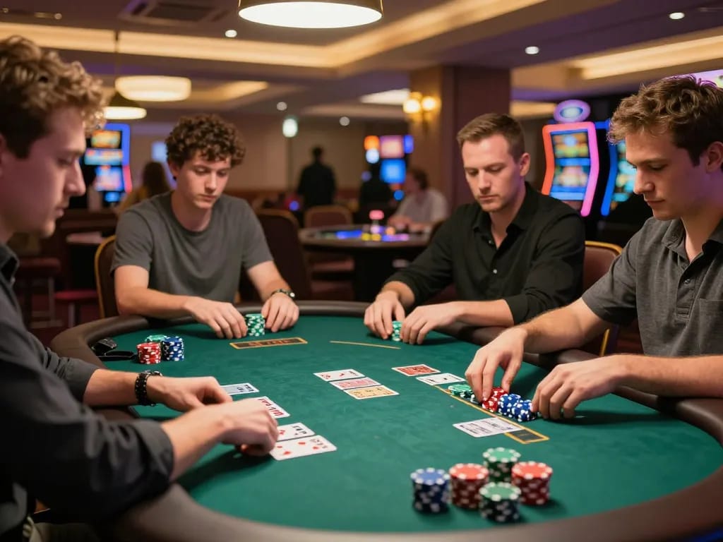 Engaging scene featuring players in an exciting game đánh bài đổi thưởng, showcasing the thrill of casino betting.