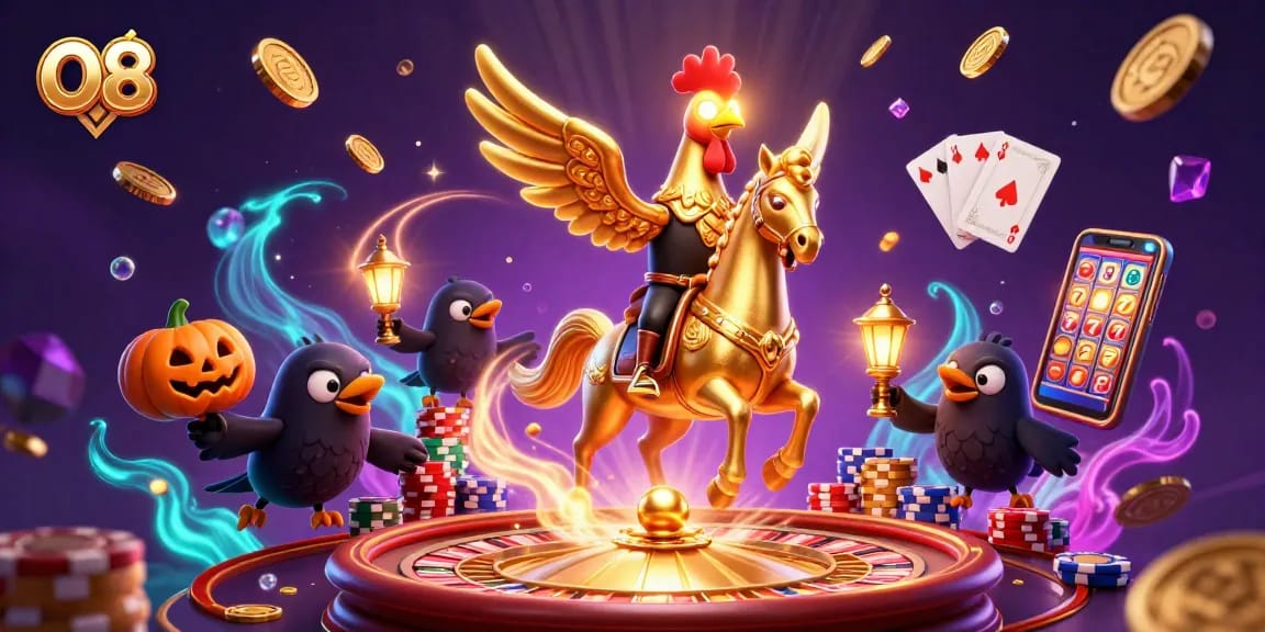 Experience exciting gaming at O8's casino with jackpots, roulette, and vibrant gameplay.