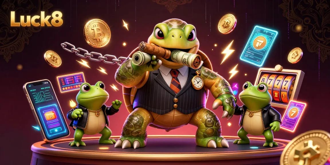 Experience exciting gameplay at Luck8 with vibrant 3D casino characters and engaging elements.
