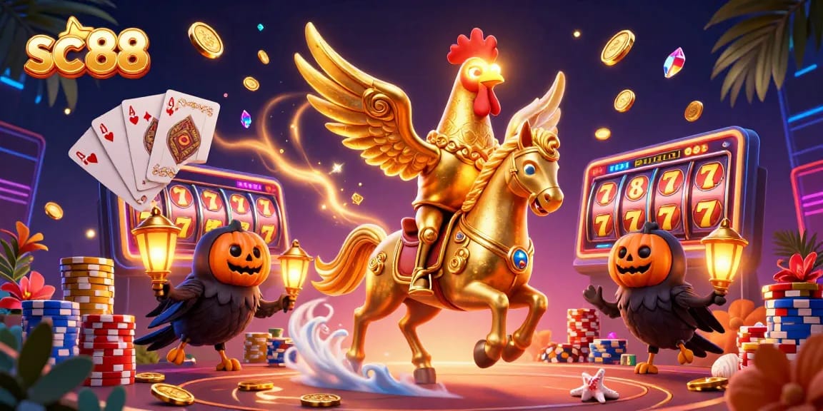 Experience the thrill at sc 88 with a dazzling casino illustration packed with golden winnings.