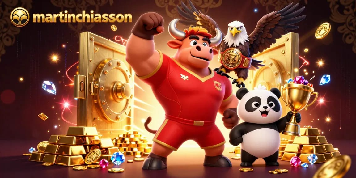 Engage in thrilling gaming action with martinchiasson at this vibrant casino scene featuring victory and treasures.