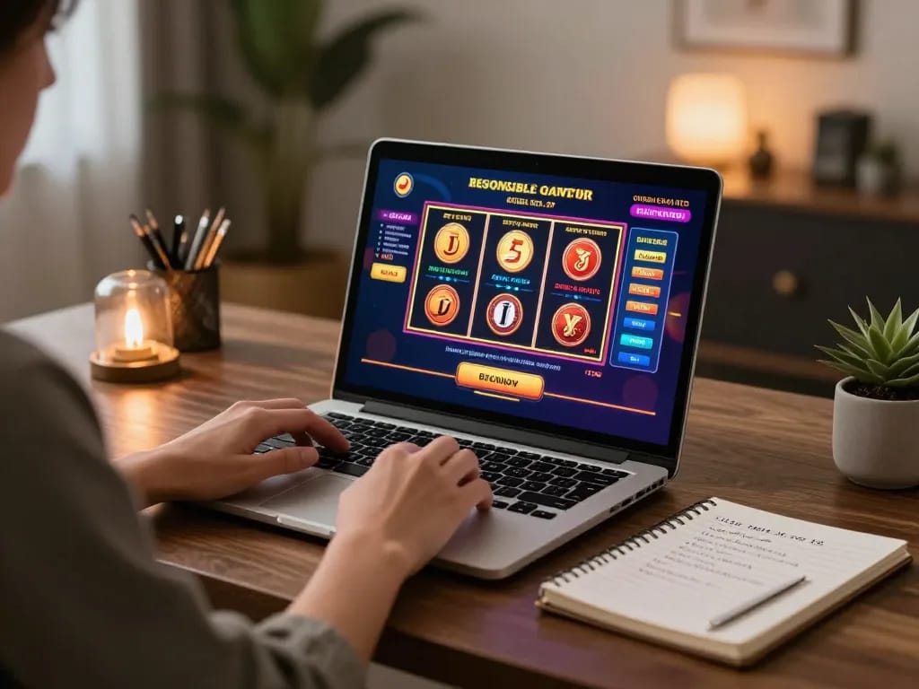 Engaging with online casino games at home, showcasing lc88 experience and responsible gameplay.