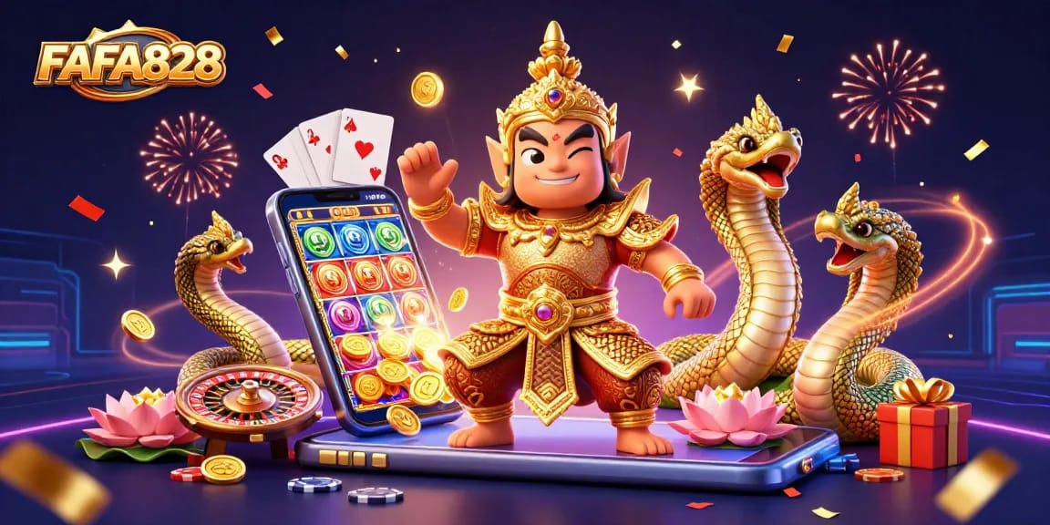 Spin the reels and win big at FAFA828 with vibrant casino elements!