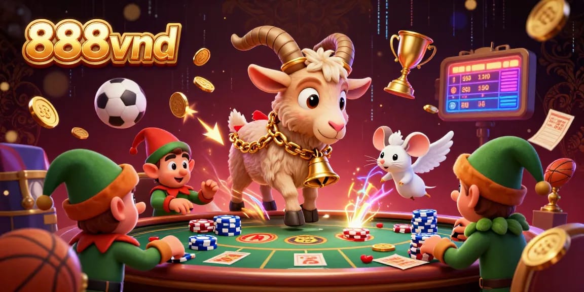 Experience the thrilling excitement of 888vnd's online casino with Krampus, a tiny angel mouse, and mischievous elves.