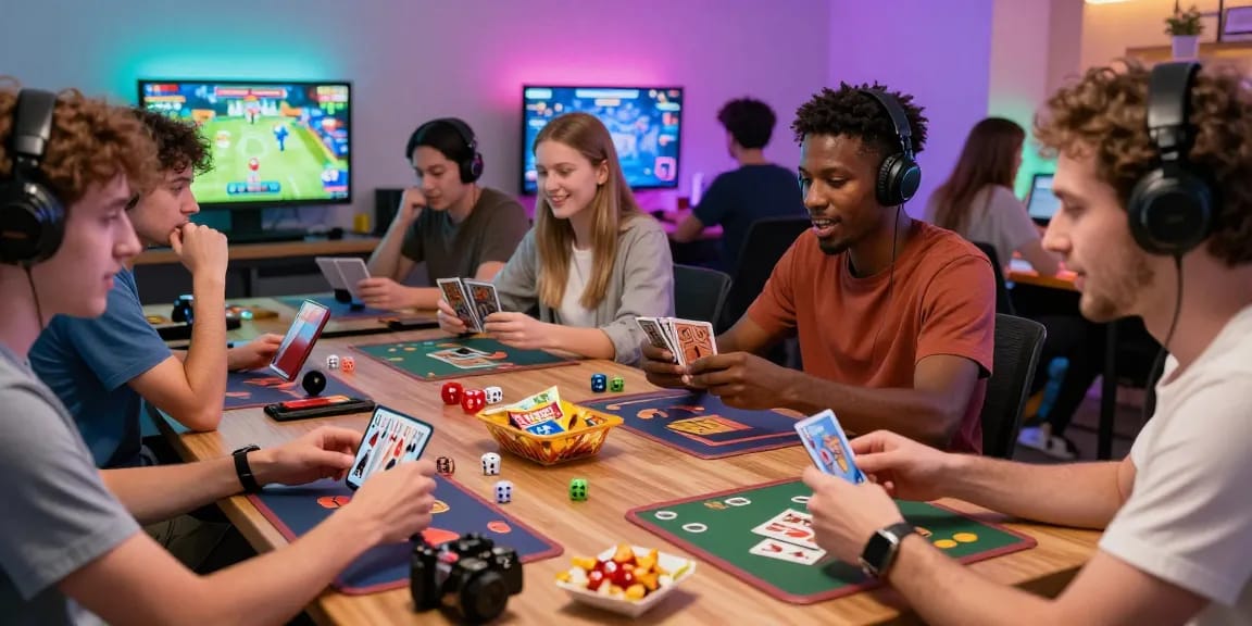 Engaged players enjoying games at https://gamebaidoithuong.is/ in a lively and colorful online gaming environment.
