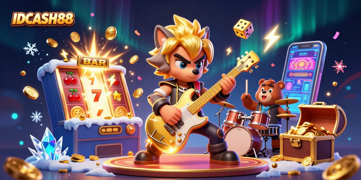 Experience the thrilling IDCASH88 jackpot excitement with vibrant casino visuals and engaging characters!