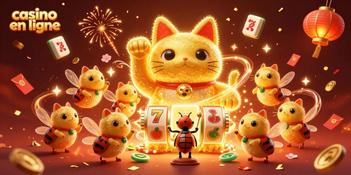 Jouez au casino en ligne avec des feux follets et un chat porte-bonheur.