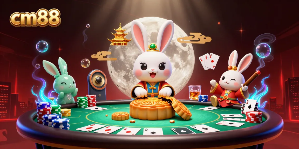 cm88's moon rabbit delivers poker excitement with shimmering chips and cosmic charm