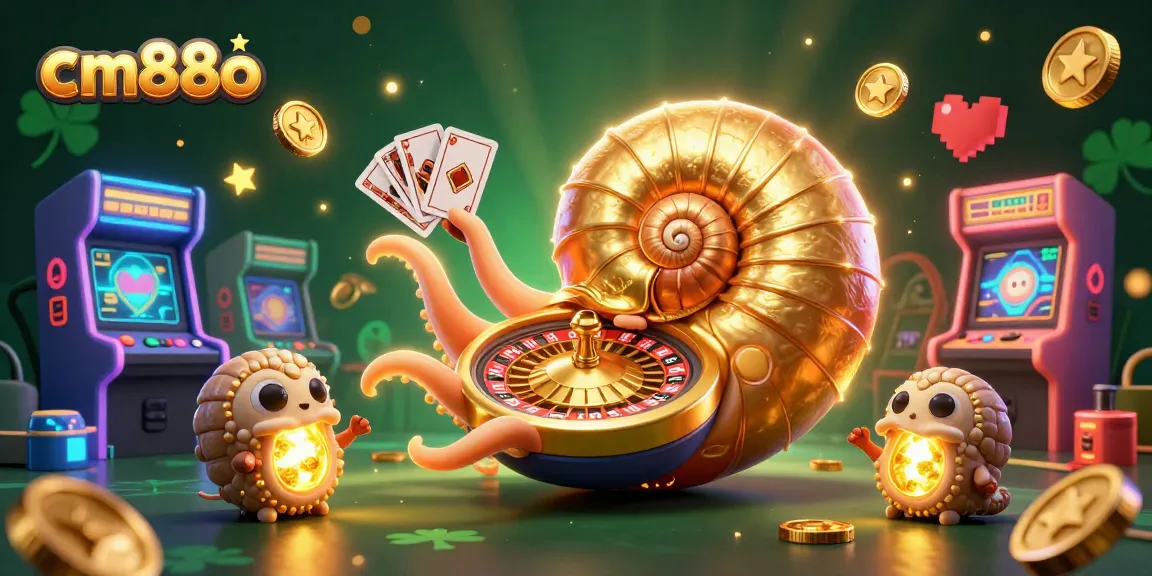Engage with cm88o's dynamic 3D casino scene featuring a nautilus roulette wheel.