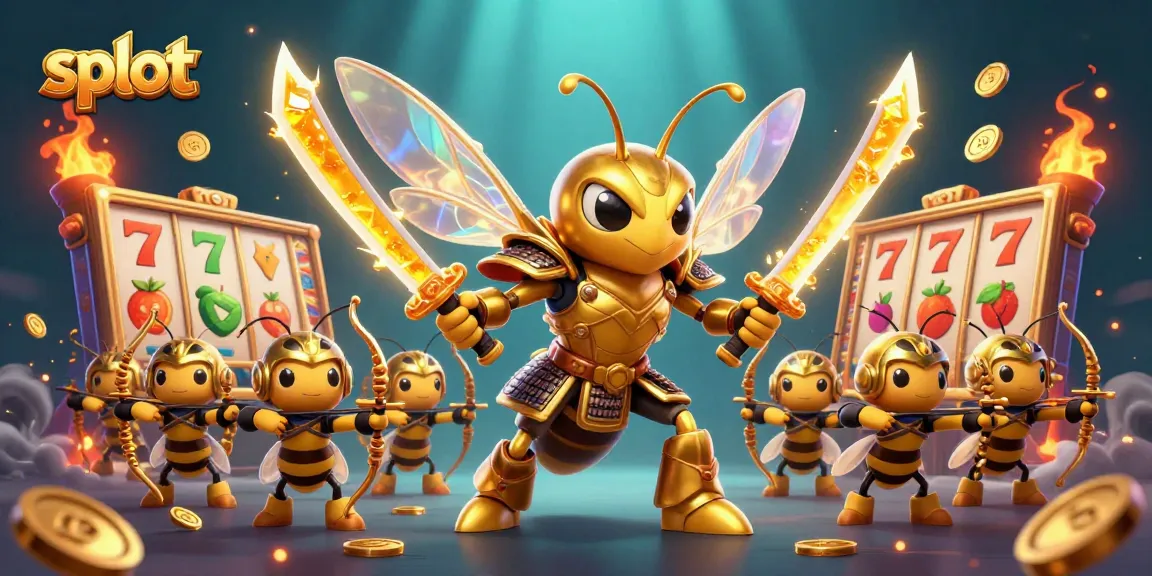 Engage with dynamic online slot action featuring vibrant golden hornets and spinning reels for exhilarating wins.