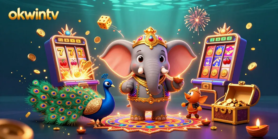 Experience the thrilling gameplay of okwintv with dynamic slot machines and colorful characters immersed in a vibrant casino atmosphere.
