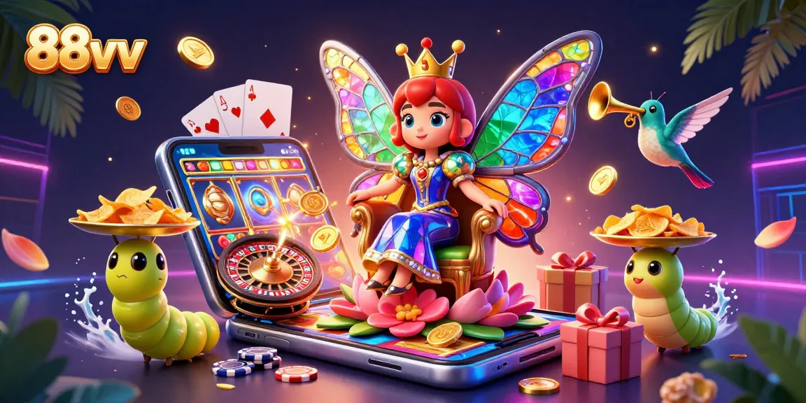 Experience thrilling games at 88vv with captivating casino elements and vibrant scenes.