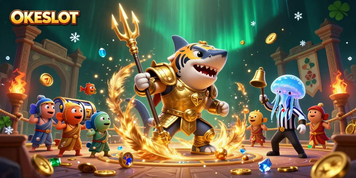 Mainkan game slot teratas di OKESLOT dengan ilustrasi 3D kasino yang memukau dan penuh warna.