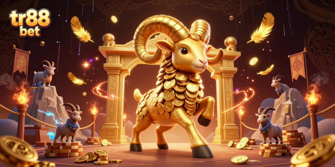 Join the excitement at tr88 bet with a charging golden ram and dynamic gaming elements.