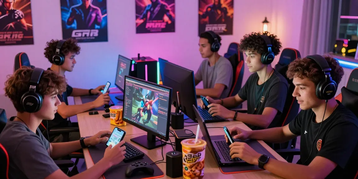 Dynamic gaming scene showcasing players engaged with haywin platform in a lively home setting.