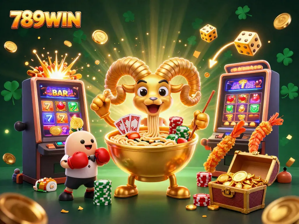 Engage in exciting casino fun with 789WIN, illustrated by vibrant 3D characters and jackpot scenes.