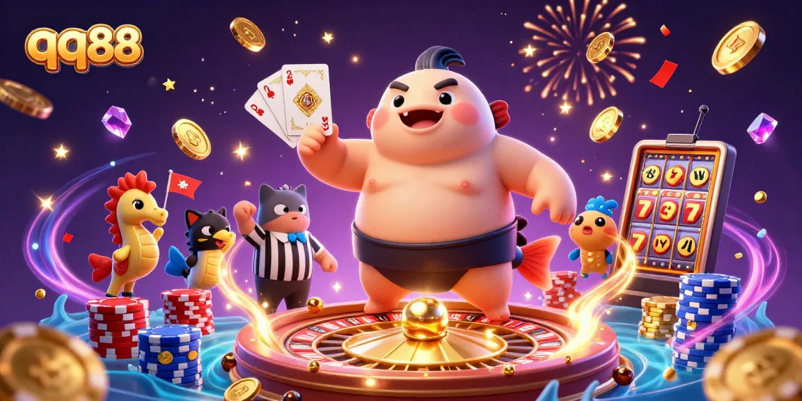 Engage with the thrill of qq88 as the champion fugu faces off in a vibrant underwater casino ring