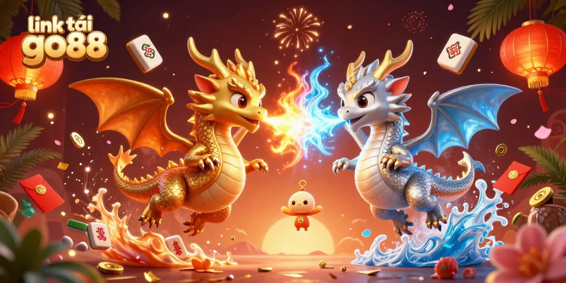 Engage in exciting gameplay with link tải go88 featuring vibrant dragons and festive gambling elements.