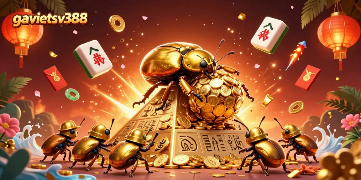 Experience exciting gaming moments with gavietsv388 amidst a vibrant 3D casino scene.