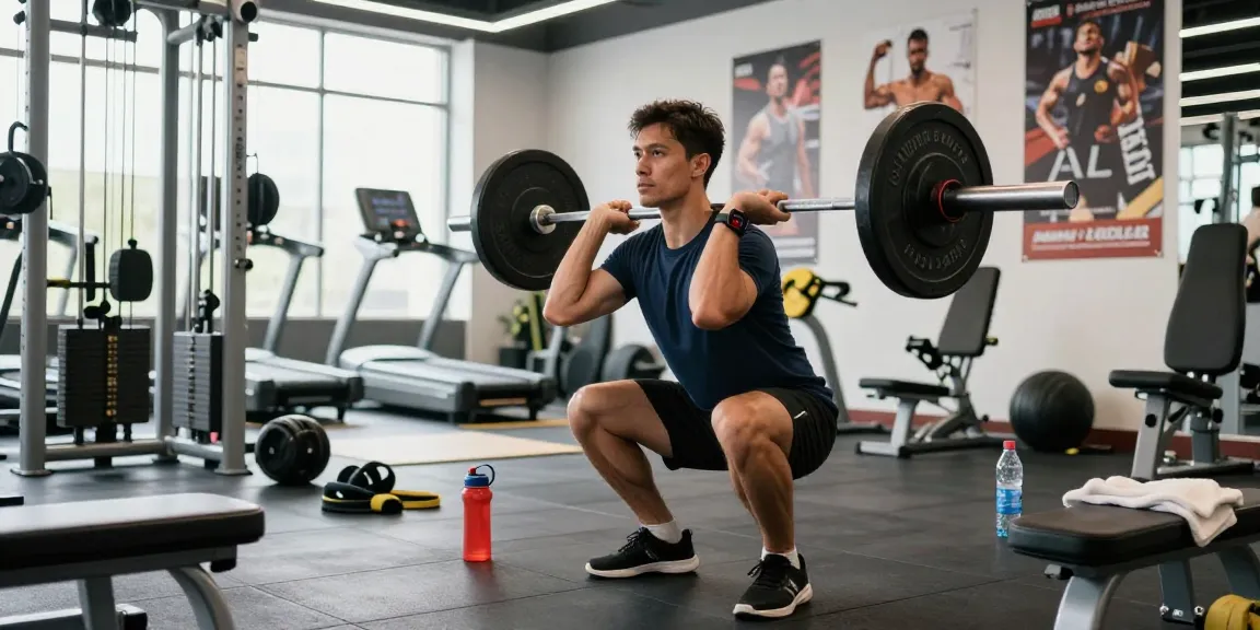 Man lifting weights in a gym showcasing the Anabolika Shop's commitment to safe and effective muscle building.