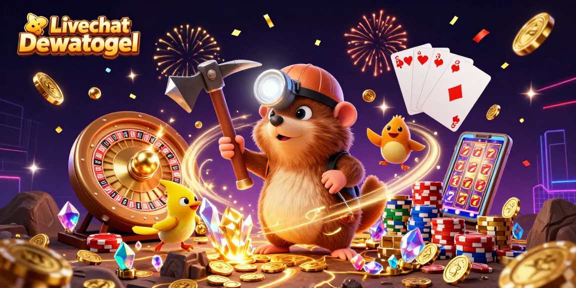 Engage in the excitement of Livechat Dewatogel with vibrant gaming visuals and action-packed scenes.