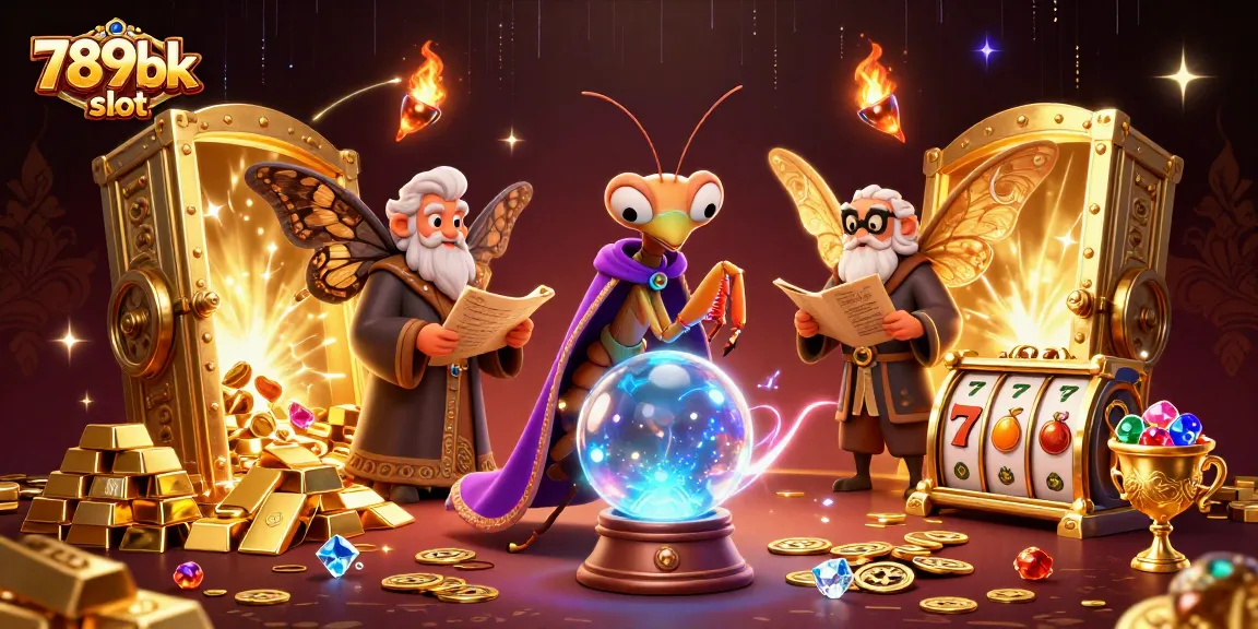 Spin the reels on 789bk slot, a captivating 3D illustration featuring fortune tellers and treasures.