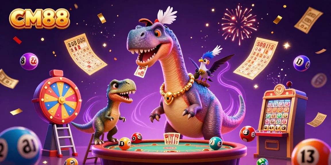 Engage in CM88’s vibrant gaming world with thrilling characters, lottery elements, and celebratory magic.