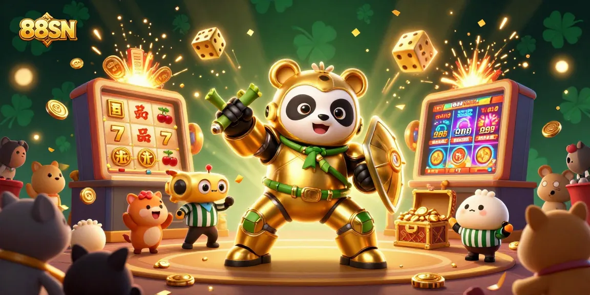 Experience thrilling casino excitement with 88SN through a captivating animated scene filled with jackpots.
