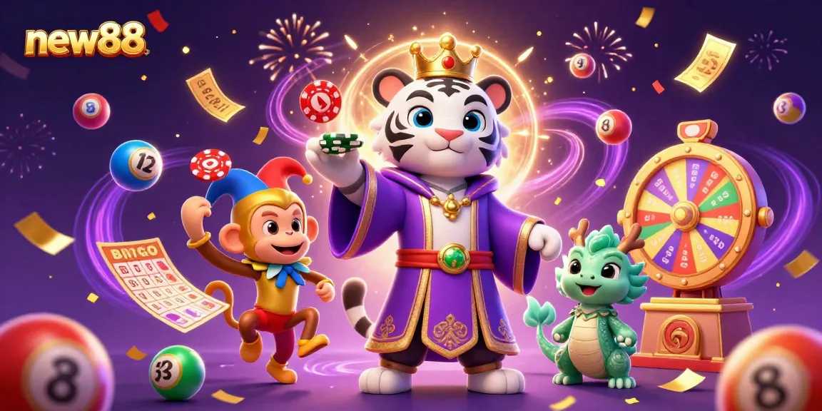 Engage with new88 in this thrilling casino adventure featuring vibrant gameplay elements and colorful characters.
