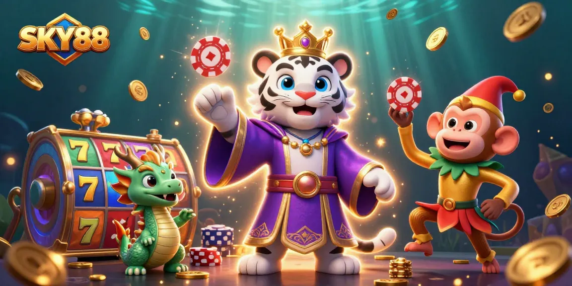 Engage with SKY88's thrilling slots and jackpots in an enchanting underwater casino setting.