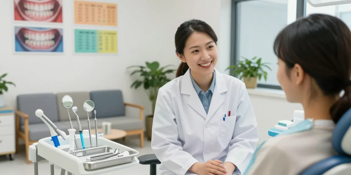 Discover more here at a comfortable dental clinic setting with a smiling dentist and welcoming environment.