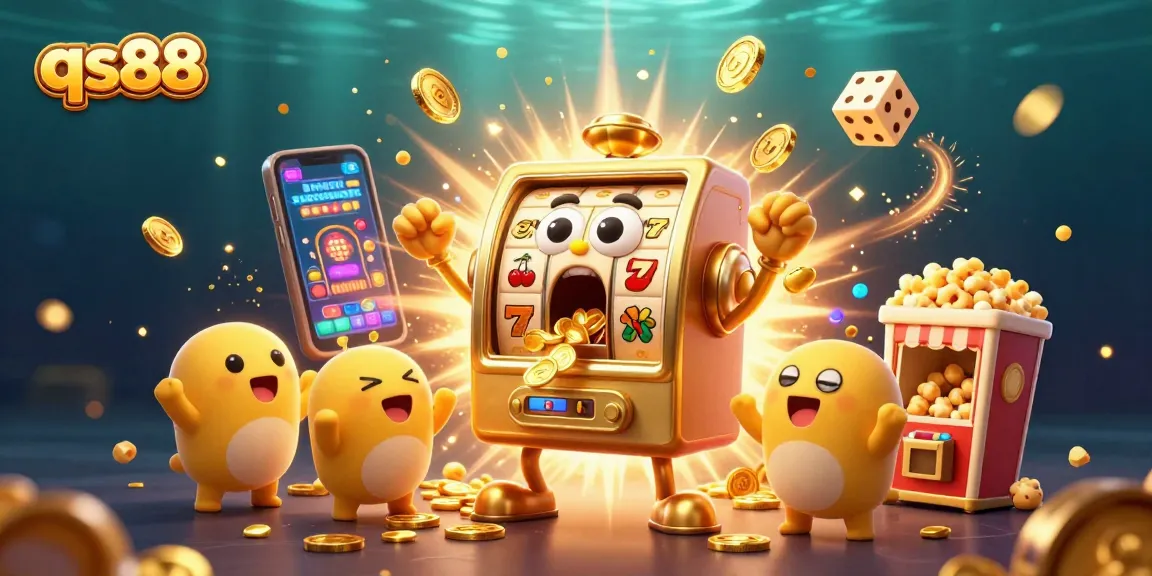 Experience the excitement of qs88 with a golden jackpot slot machine and dynamic casino elements.