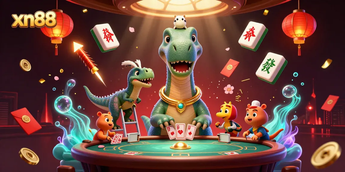 Engage with xn88 in an exciting, vibrant casino scene featuring dynamic characters and rich game elements.