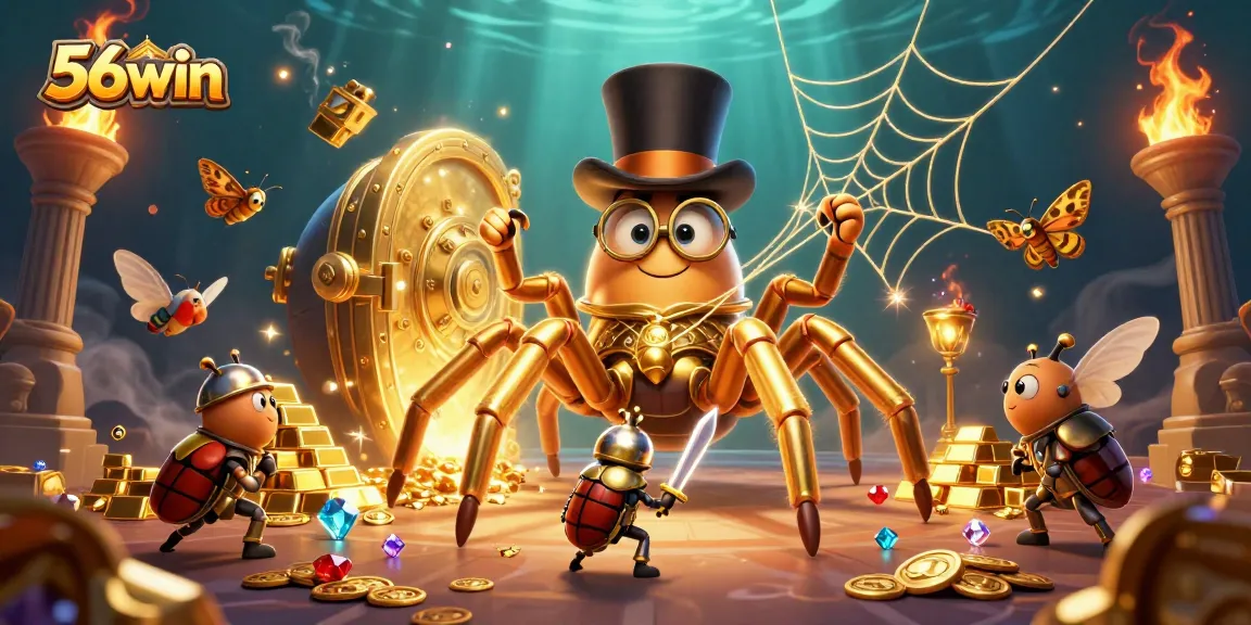 Experience thrilling action with 56win as characters battle for treasure in a vibrant casino scene.