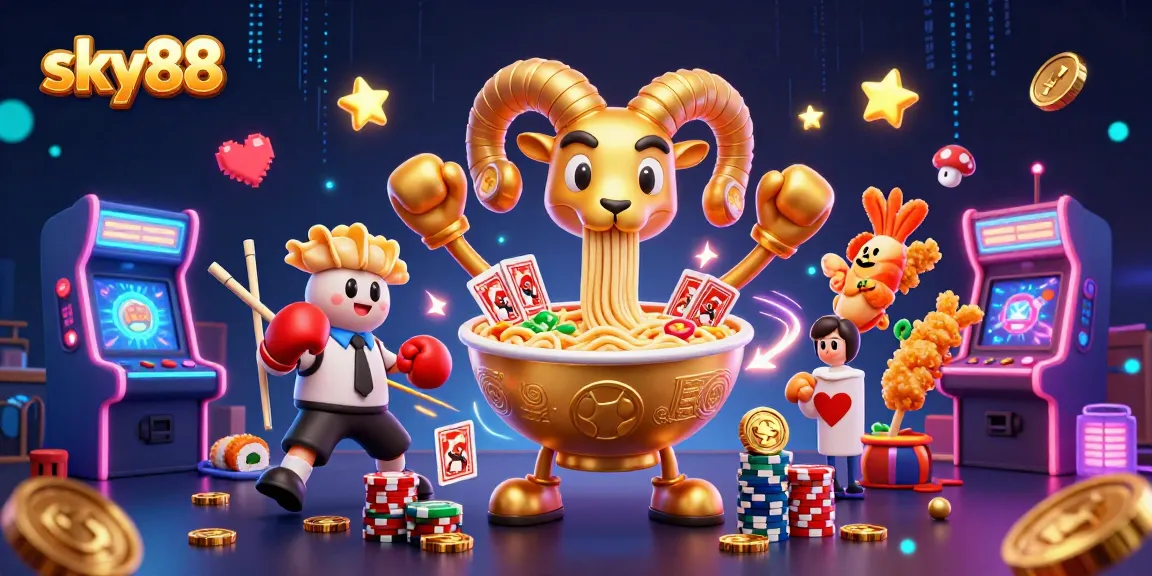 Experience thrilling games at sky88 with colorful 3D cartoon characters bringing the casino vibe alive.