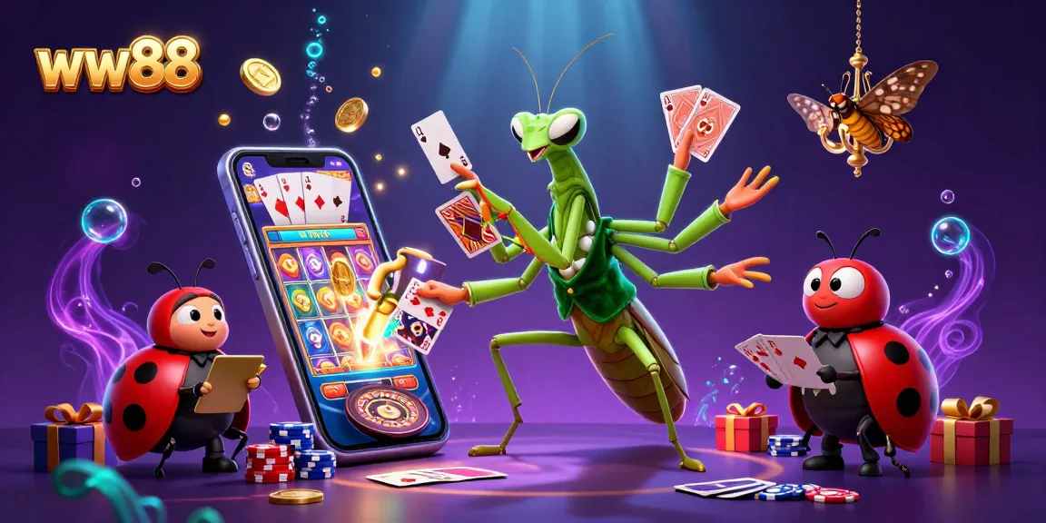 Experience thrilling gambling at ww88 with this vibrant 3D illustration featuring exciting casino elements.