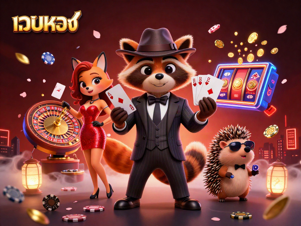 Experience exhilarating wins at เว็บตรง with vibrant gaming elements and lively casino characters.