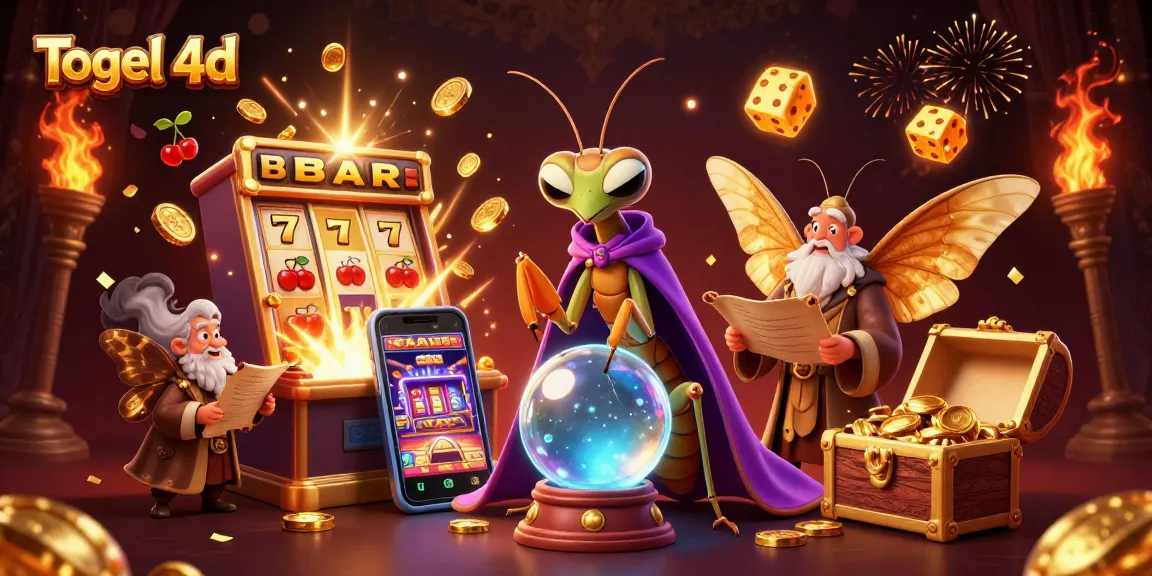 Engage in Togel 4d excitement with a mystical scene featuring vibrant casino elements.