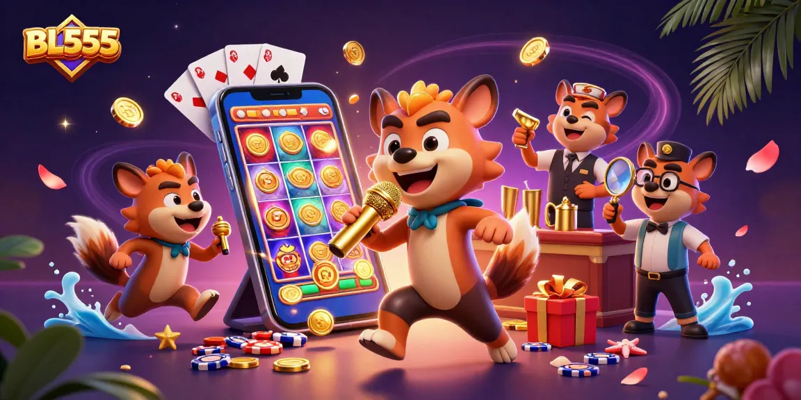 Experience exciting games and rewards at BL555 casino with vibrant slot games and fun elements.