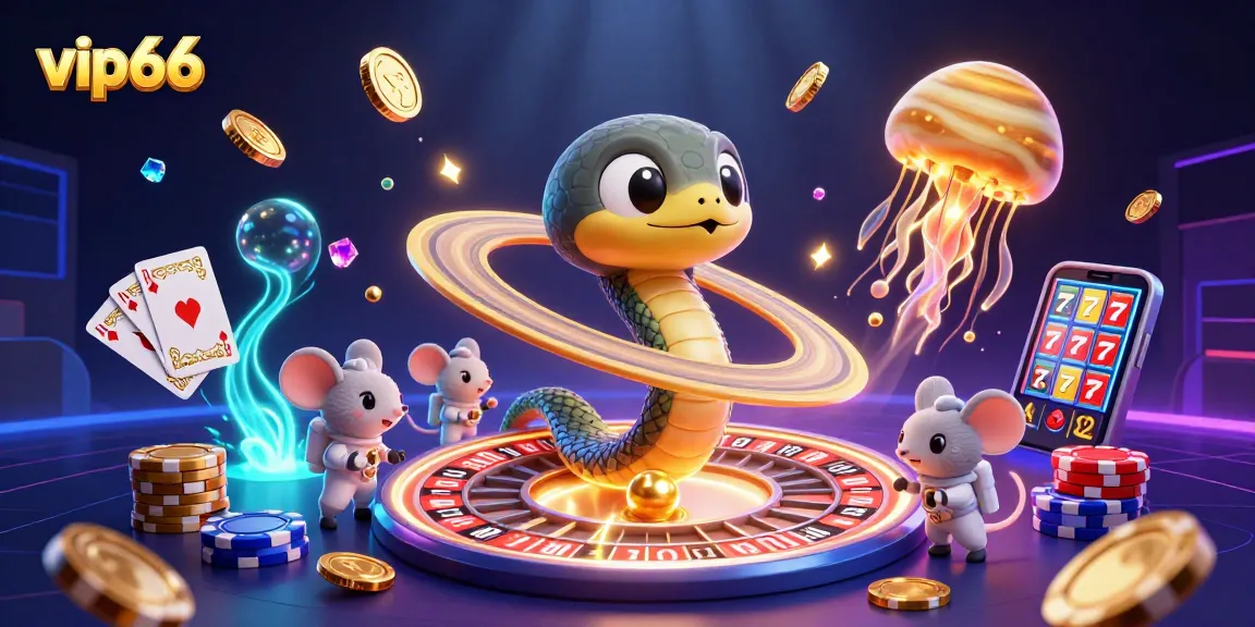 Celebrate the thrill of vip66 as astronauts place bets on a cosmic roulette wheel, showcasing interstellar casino elements.