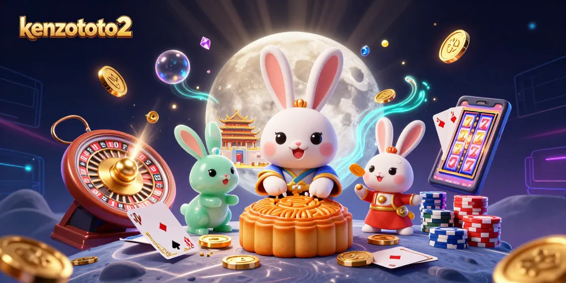 Hasil kemenangan di kenzototo2 dengan ilustrasi menarik dari karakter kasino dan jackpot.