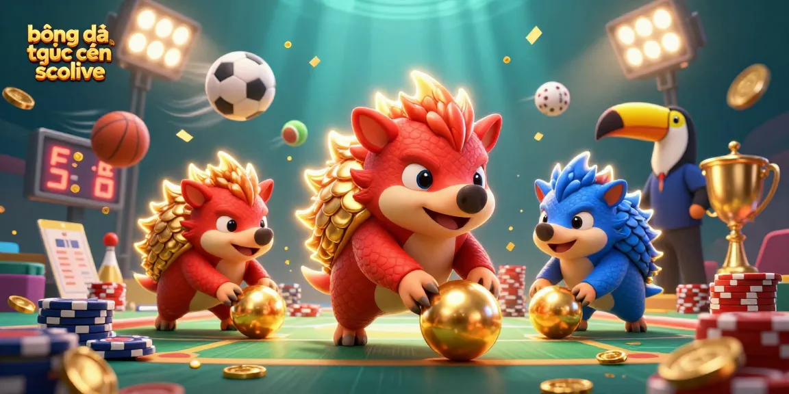 Bet on bóng đá trực tuyến socolive with dynamic pangolins battling in a rich, vibrant casino scene.