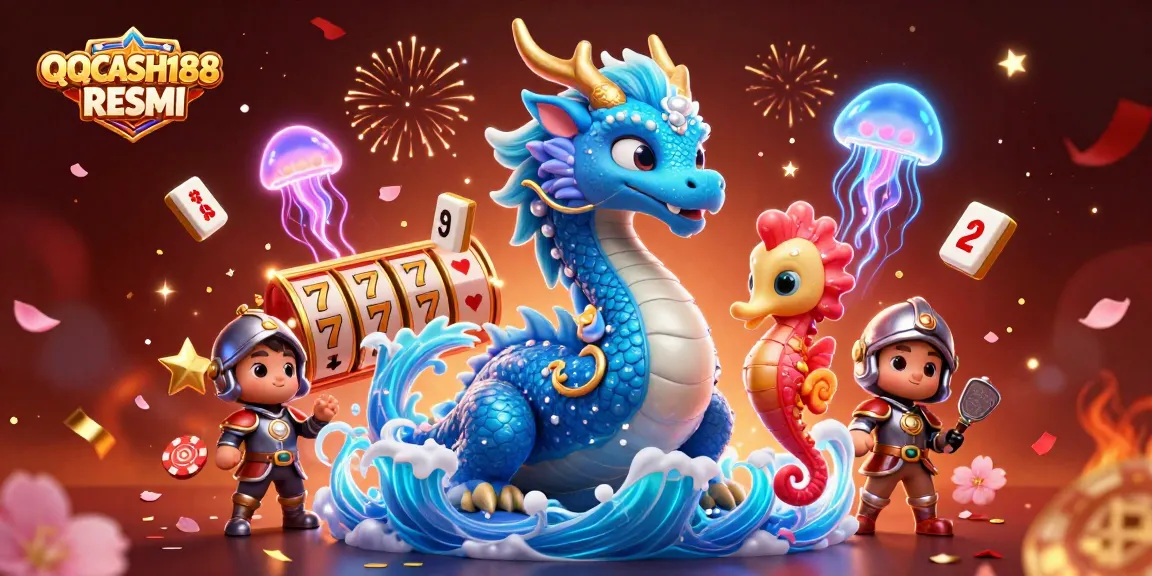 Experience thrilling gameplay with QQCASH188 RESMI in a vibrant, dynamic casino scene full of excitement.