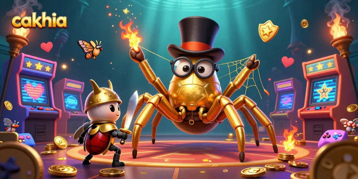 Cakhia offers thrilling gambling experiences, featuring golden spiders and colorful gaming elements.