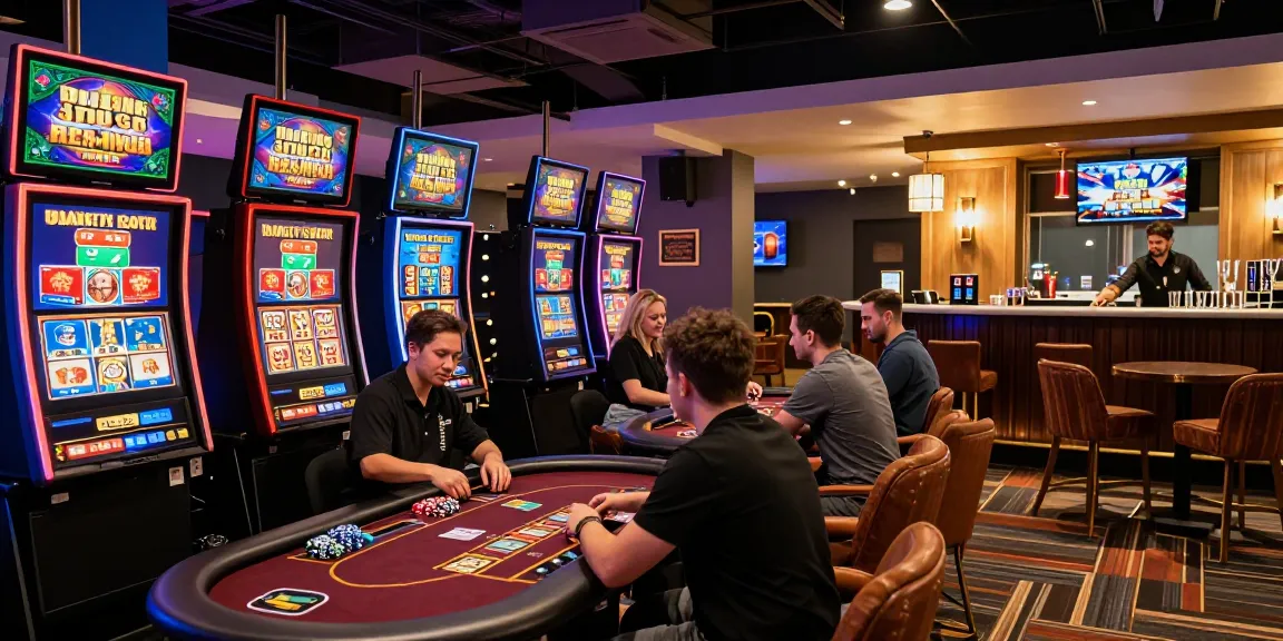 Players enjoying games at popular casinos that accept credit cards in a vibrant, modern casino setting.