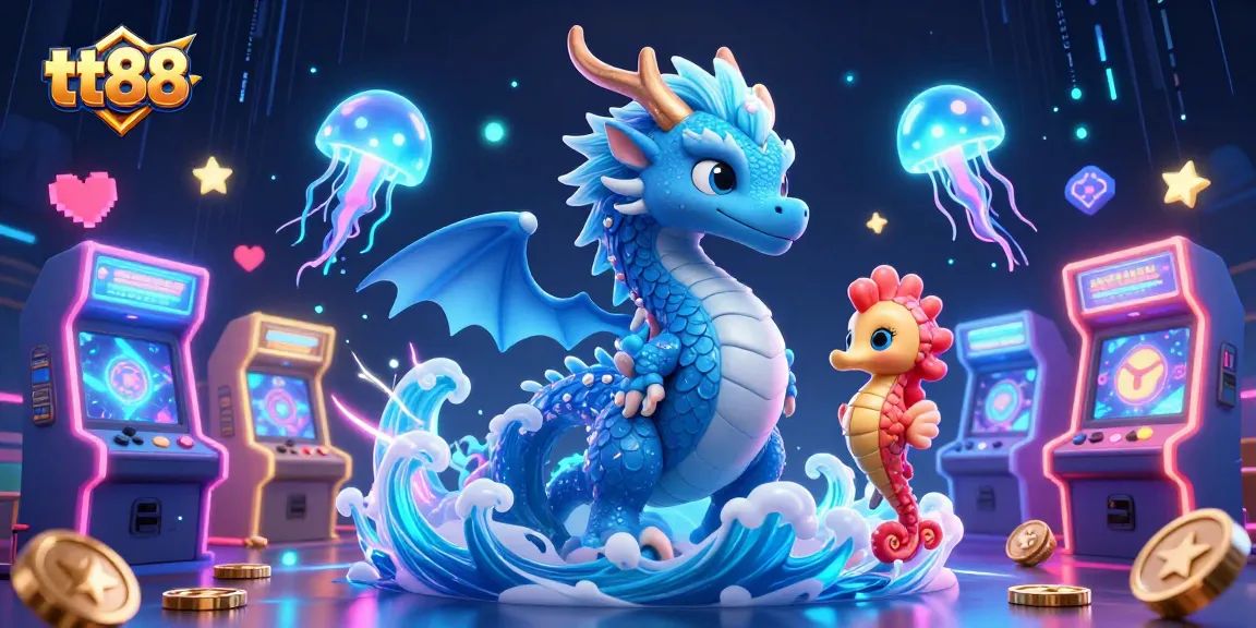 Experience the thrill of winning big at tt88 with vibrant gaming characters and casino elements.