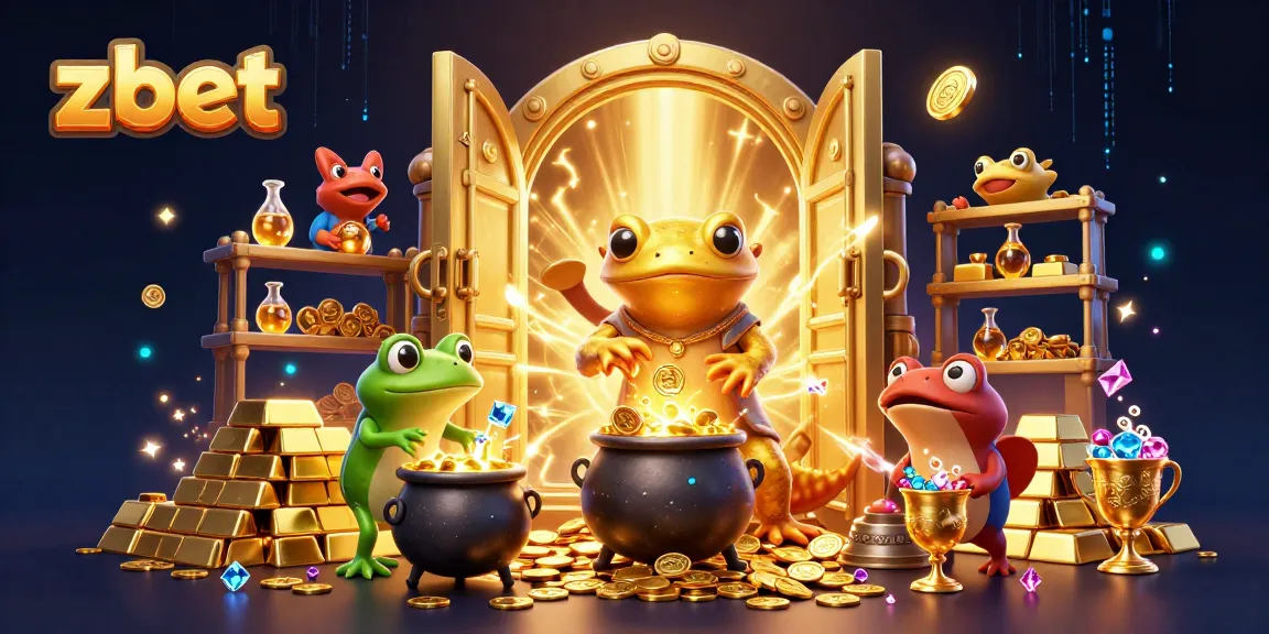 Engage with zbet's thrilling casino experience featuring rich gold elements and a magical scene.