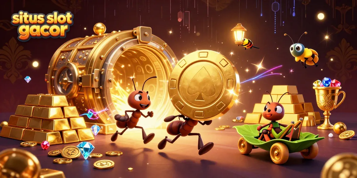Experience thrilling play at situs slot gacor with a team of animated ants and treasures.