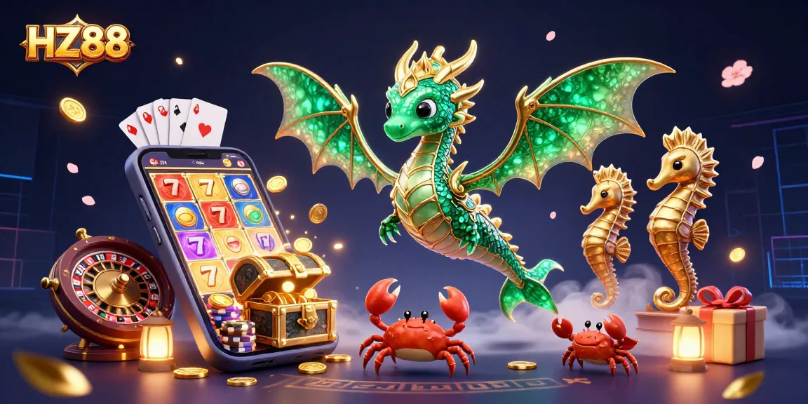 Experience thrilling gameplay at HZ88 with vibrant slot games and engaging casino elements.